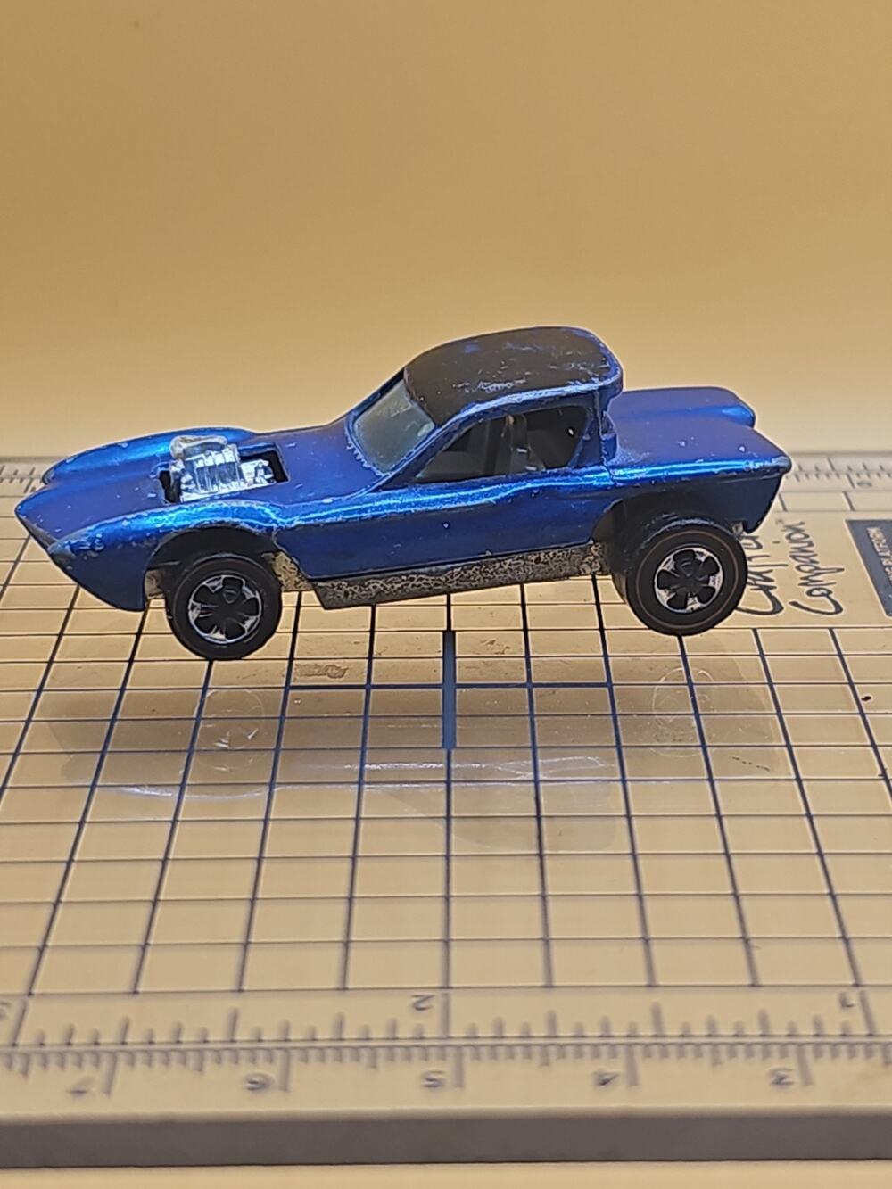 1967 Hot Wheels Redline USA Python Blue w/ Black Top